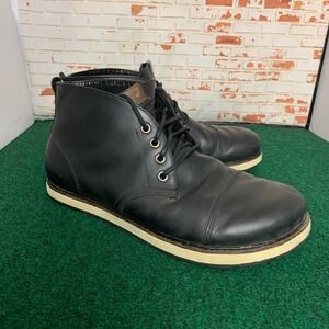 Altra Smith Boot Mens 10.5 Black Leather Lace Up Cap Toe Ankle AFM1895H-0